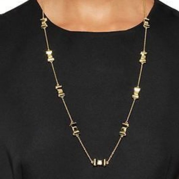 kate spade Jewelry Kate Spade Take A Bow Gold Long Scatter Necklace